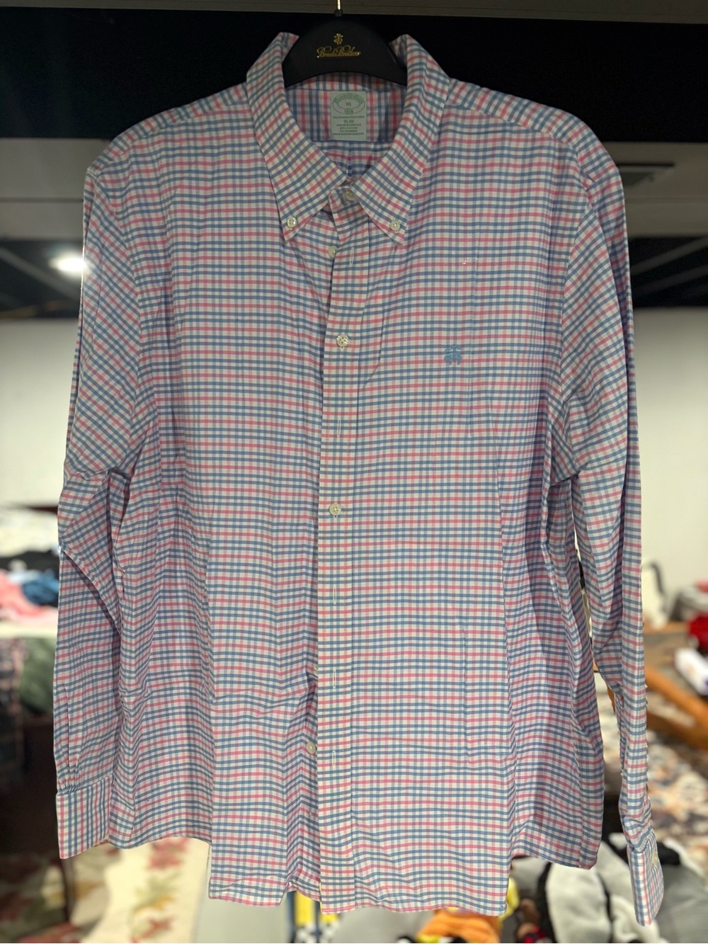 2 SET- Brooks Brothers Plaid Button-Down Shirts
